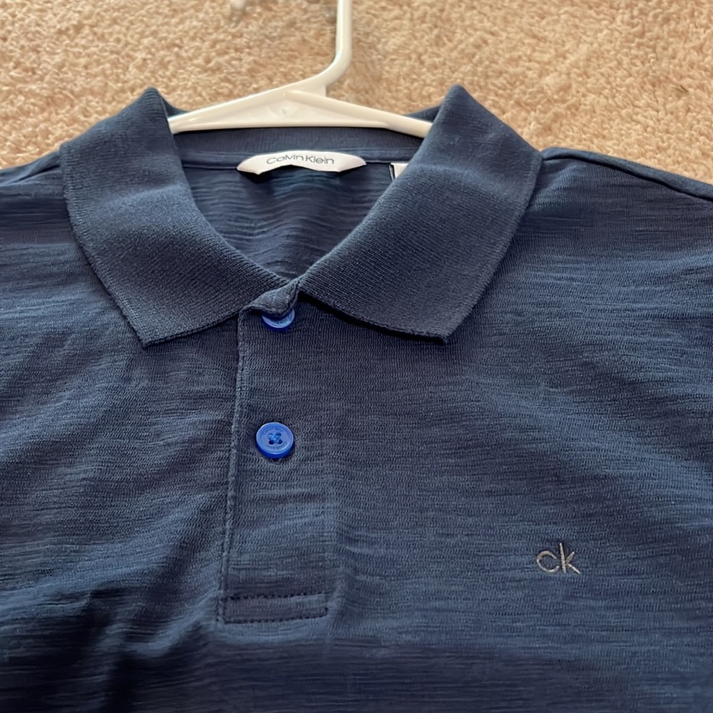 Calvin Klein Mens blue polo size Small